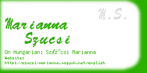 marianna szucsi business card